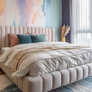 Contemporary Multicolour Canvas Painting Wall Design for Bedroom Walls