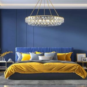 Elegant Blue Wall Grooves with Paint Wall Design