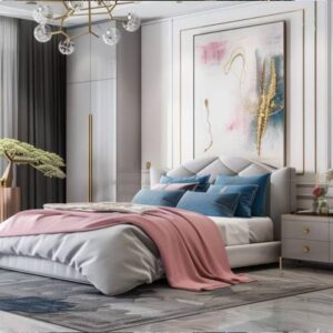 Modern Wall Design with White Trims and Painting