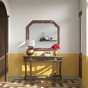 Traditional White and Yellow Wall Paint Design for Foyers