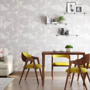 Modern Abstract Tree Wallpaper Design in Grey and Off-White