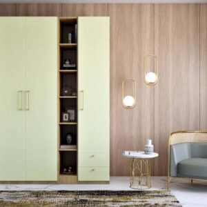 Modern 3-Door Swing Wardrobe Design for Kids’ Rooms