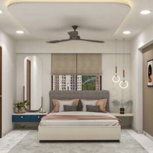 Modern Square Gypsum False Ceiling Design with Spot Lighting