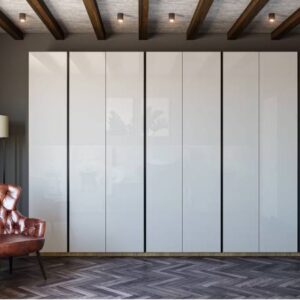 Contemporary Rectangle Wooden False Ceiling Design with Spotlights