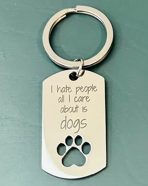 I Hate People Keychain